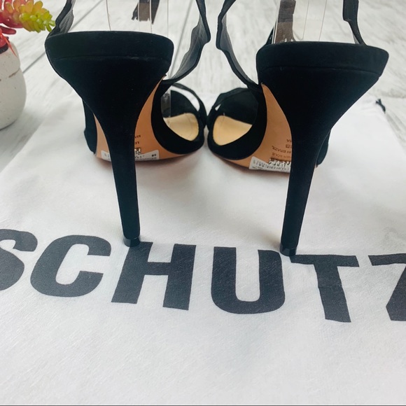 SCHUTZ Lisana Ankle Tie High Heel Scalloped Edges - Picture 8 of 8